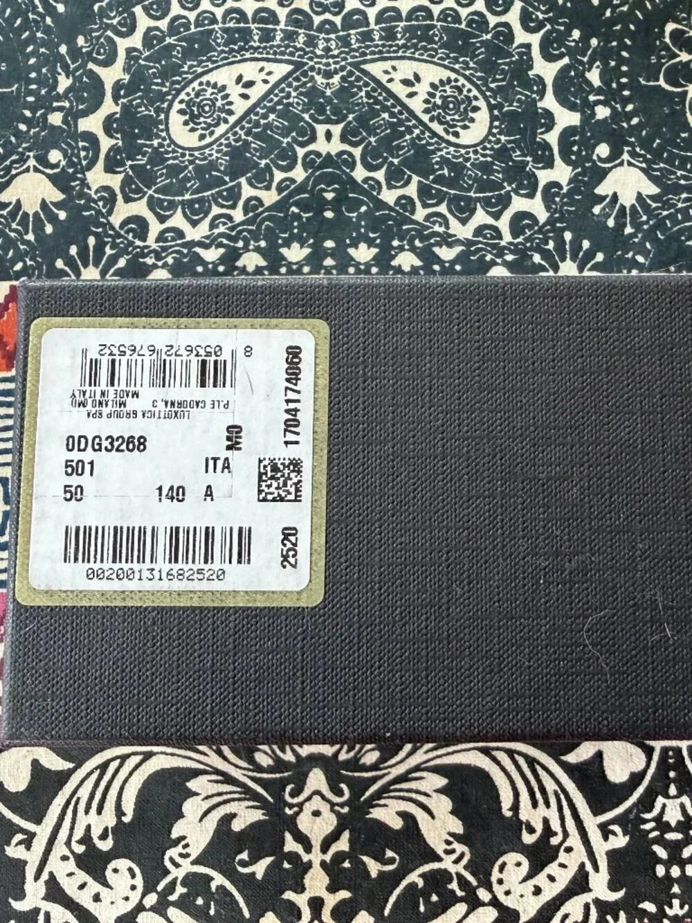Dolce & Gabbana DG3268 Eyeglasses, Black and Gold, Brand New, Full Inclusion
